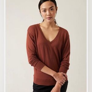 Athleta V Neck Sunrise Sweatshirt